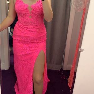 Hot Pink size 4 La Femme dress